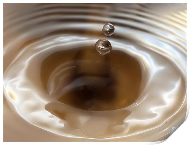 Black Hole Water Droplet Print by Mike Gorton