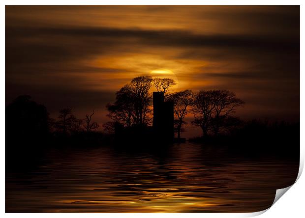 Golden Setting Sunset Print by Mike Gorton