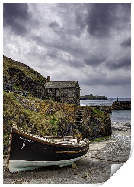 Mullion Cove and Harbour Print by Mike Gorton