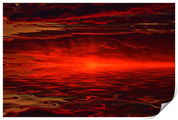 Inferno Reflections Print by Mike Gorton