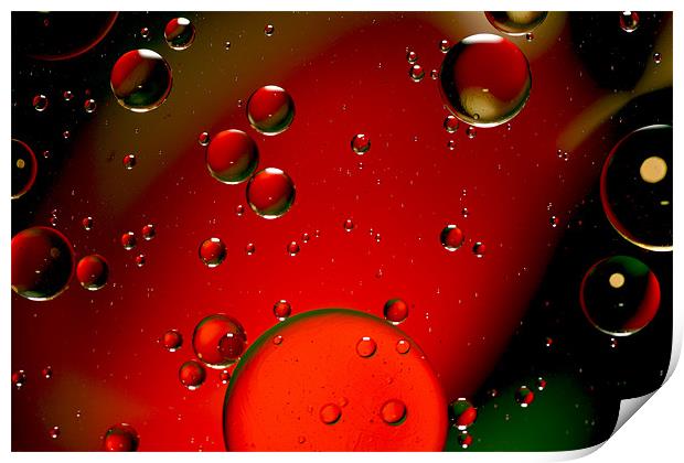 When Oil Droplets Collide Print by Mike Gorton