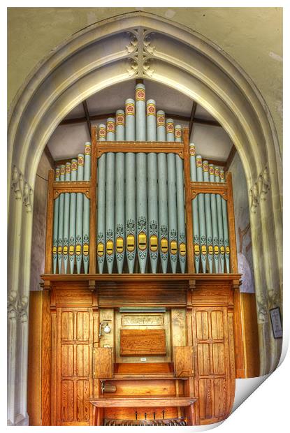 Church Organ Print by Mike Gorton