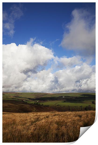 Bright Autumn Day on Exmoor Print by Mike Gorton