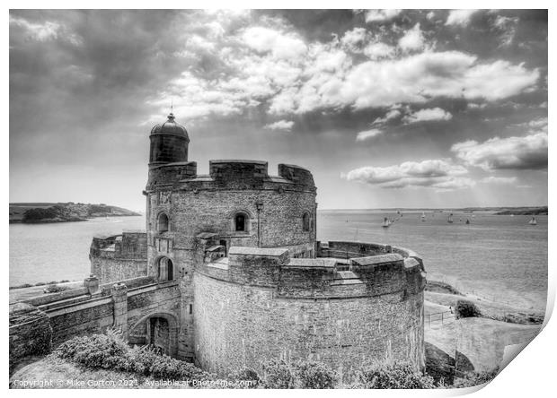 St Mawes Castle Print by Mike Gorton