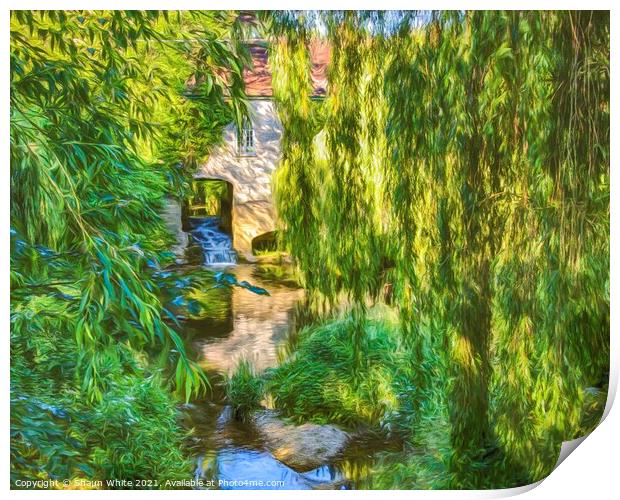 Water Mill Print by Shaun White