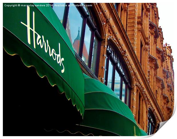  Harrods Print by macaulay sanders