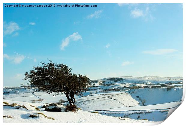  Snowy hills  Print by macaulay sanders