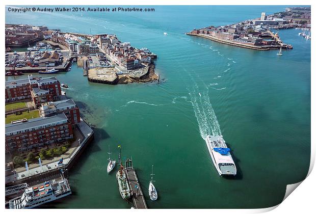 Portsmouth Harbour Print by Audrey Walker