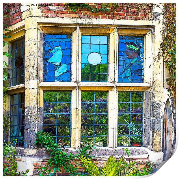 Stained Glass Windows Print by Audrey Walker