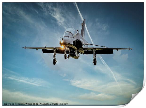 Raf Hawk T2 Landing Print by Darren Wilkes