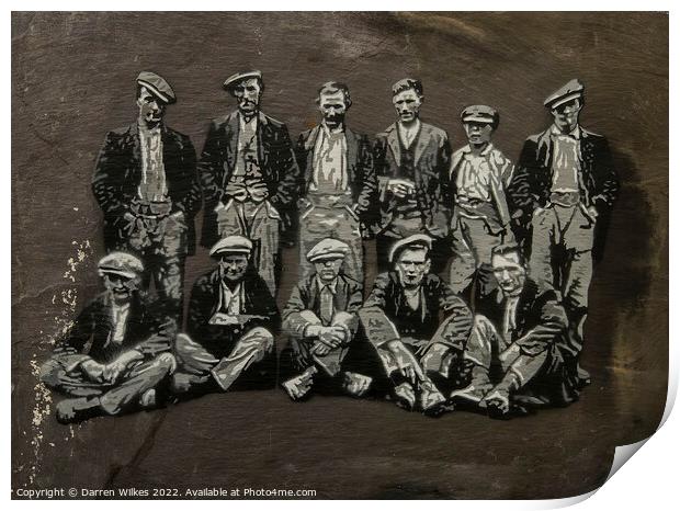 Dinorwic Quarry Miners Print by Darren Wilkes