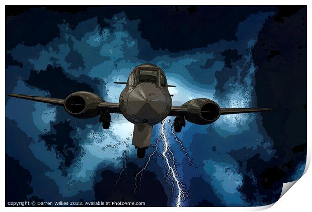 Gloster Meteor F8 Prone Position Print by Darren Wilkes