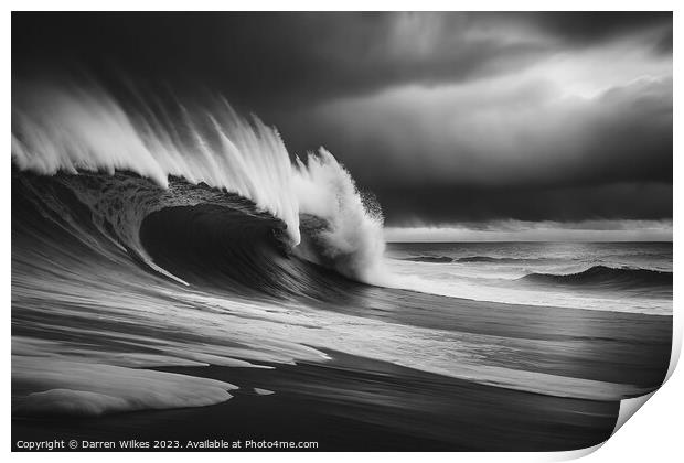 The Monstrous Beauty of Ocean Waves Print by Darren Wilkes