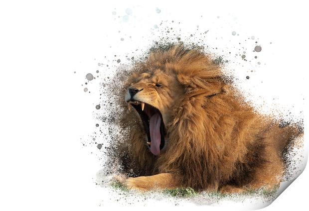 Majestic Roar Print by Darren Wilkes