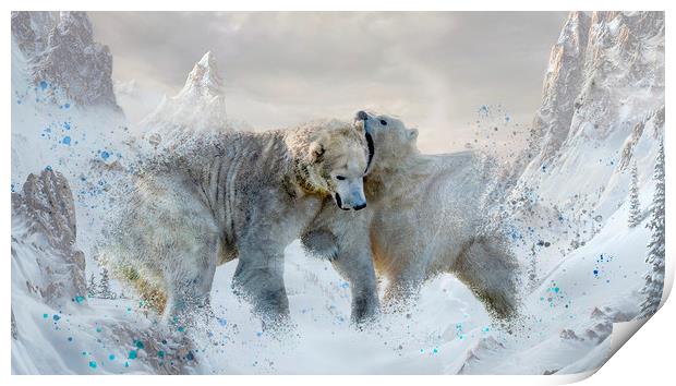 Polar Bear Mountains Print by Darren Wilkes