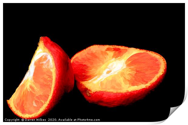 Sliced Oranges Print by Darren Wilkes