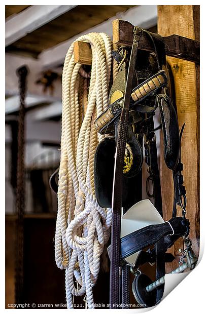  English Tack Room  Print by Darren Wilkes
