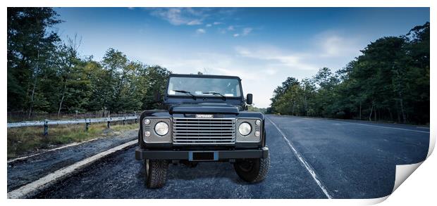 land rover defender Print by Guido Parmiggiani