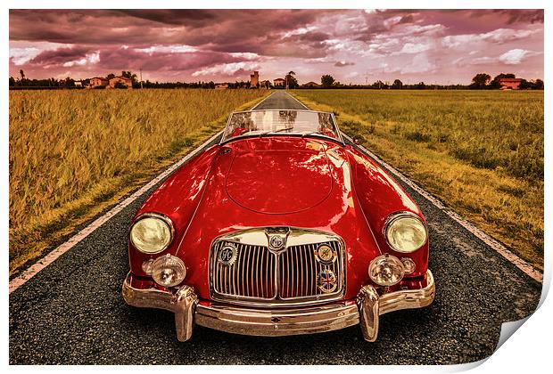  MG A red Print by Guido Parmiggiani