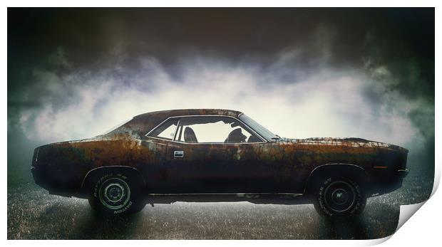 Plymouth Barracuda (1970)  Print by Guido Parmiggiani
