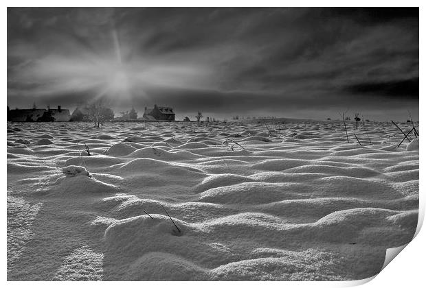  Snow Fields Print by Ceri Jones