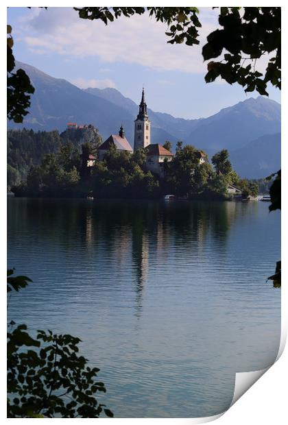 Lake Bled Island Print by Ceri Jones