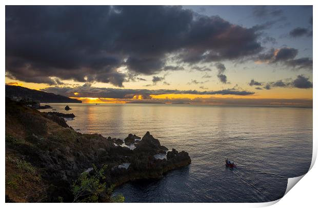 Sunrise over Funchal Print by Ceri Jones