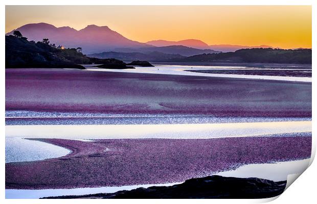 Sunrise over Black Rock Sands Print by Ceri Jones