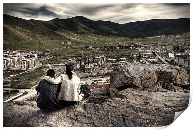 Overlooking Ulaanbaatar Print by Toby Gascoyne
