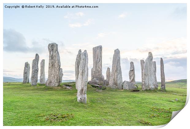 Callanish Stones on the Isle of Lewis Print by Robert Kelly