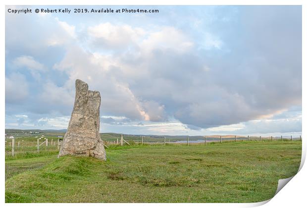 Callanish Stones on the Isle of Lewis Print by Robert Kelly