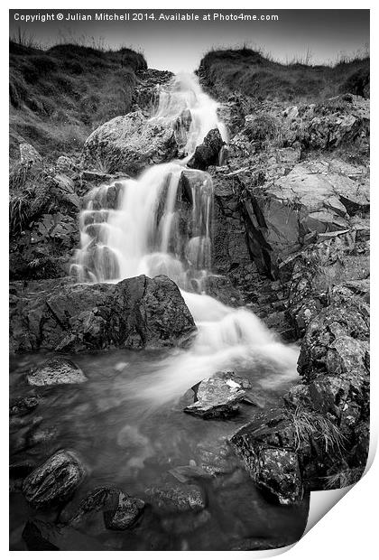 Kirkstone Waterfall Print by Julian Mitchell