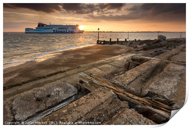 Stena Line Print by Julian Mitchell