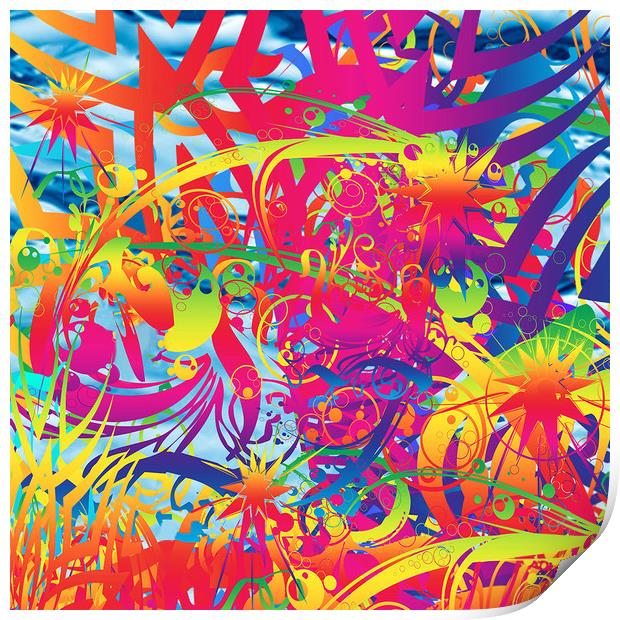 Abstract Magical Garden Print by Matthew Lacey