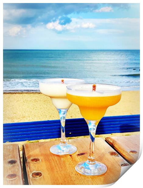 Drinks at the Beach Print by Jason Williams