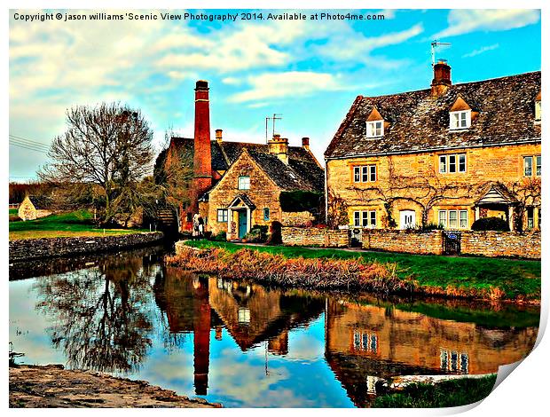 Picturesque Lower Slaughter Print by Jason Williams