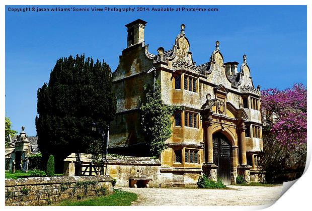 Stanway Manor Gatehouse Print by Jason Williams