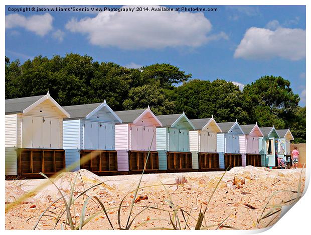  Beautiful Beach Huts  (Full Size) Print by Jason Williams