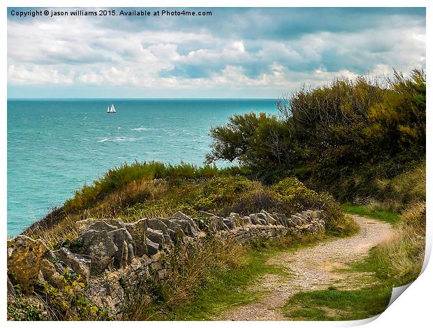  Durlston Country Park View Print by Jason Williams