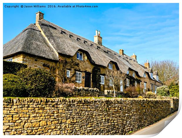  Cotswold Cottages Print by Jason Williams