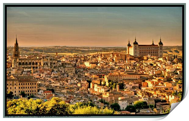 Toledo, Spain, in evening light Print by Geoffrey Higges