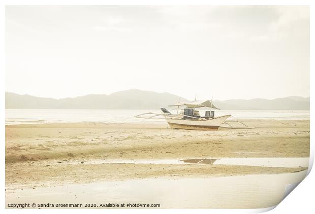 Low tide Print by Sandra Broenimann