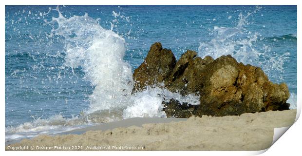 Sea Spray Rock Menorca Print by Deanne Flouton