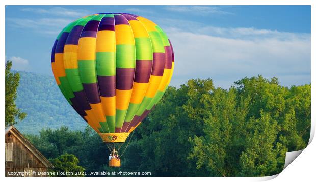  Hot Air Balloon Landing Print by Deanne Flouton