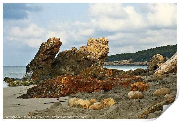 Imposing San Adeodato Rock Menorca Print by Deanne Flouton