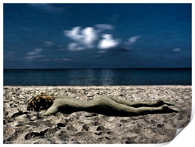 Surreal Beach Sculpture Masterpiece Print by Deanne Flouton