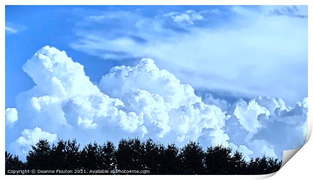 Convergence of Trees and Clouds Print by Deanne Flouton