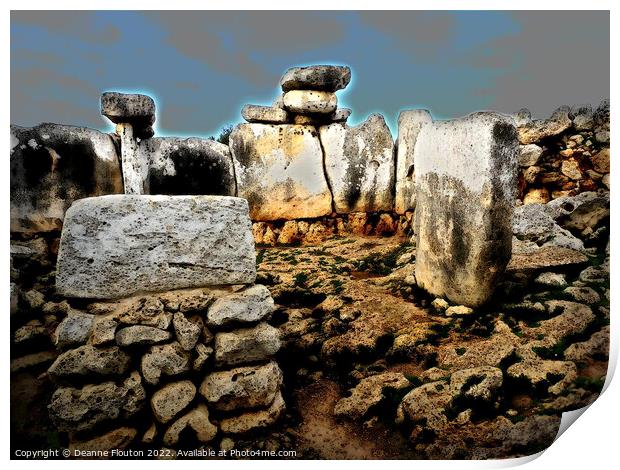 Menorcas Mysterious Prehistoric Stones Print by Deanne Flouton
