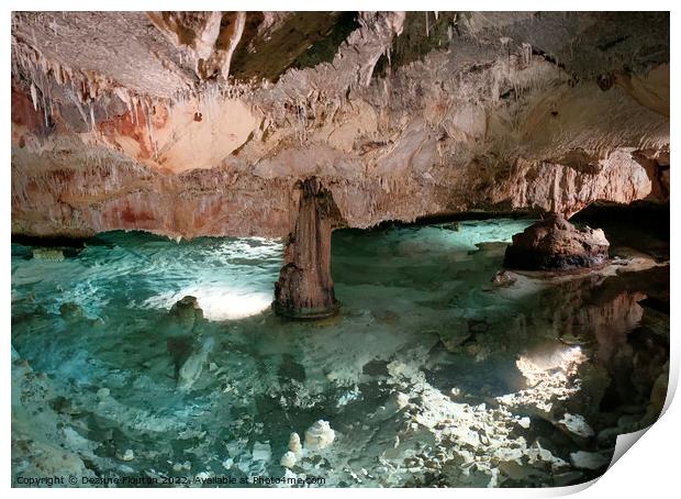 Underwater Cave Ciutadella Menorca Print by Deanne Flouton
