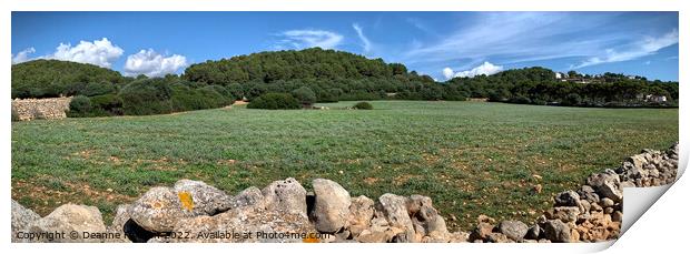  Landscape Panorama in Menorca Print by Deanne Flouton
